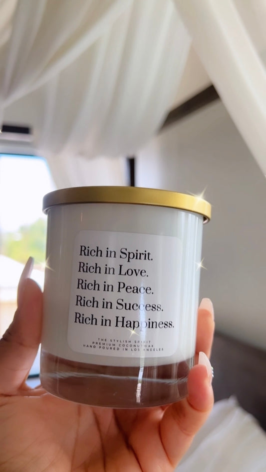 Rich in Life Candle